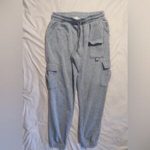 No Comment Gray Cargo Jogger Pants M